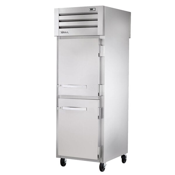 True Manufacturing STA1RPT-2HS-1S-HC Spec Series 27 1/2" Solid Half Door Pass-Through Refrigerator