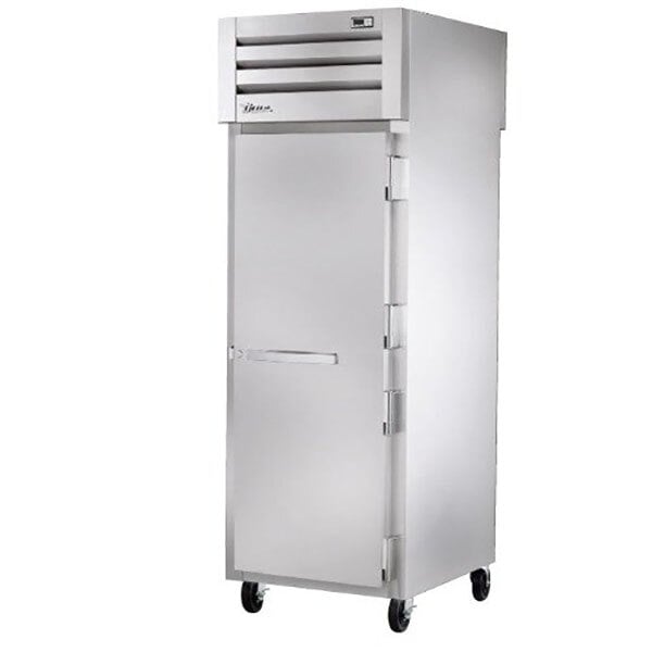 True Manufacturing STG1RPT-1S-1G-HC Spec Series 27 1/2" Solid Front / Glass Back Door Pass-Through Refrigerator with PVC-Coated Shelves