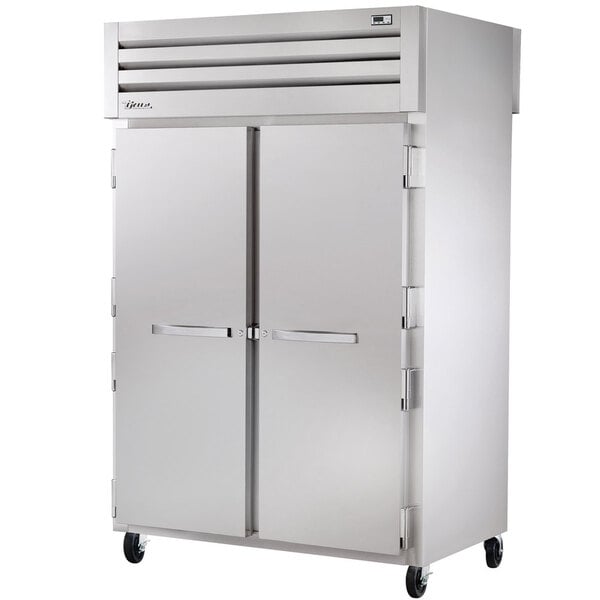 True Manufacturing STR2RPT-2S-2S-HC Spec Series 52 5/8" Stainless Steel Solid Door Pass-Through Refrigerator