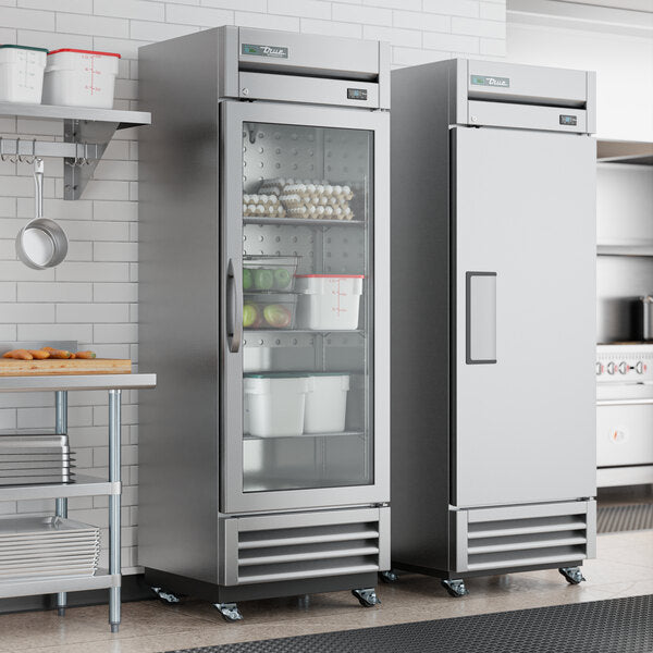 True Manufacturing T-19G-HC~FGD01 27" One Section Glass Door Reach-In Refrigerator