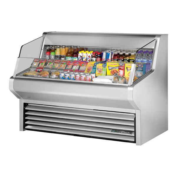 True Manufacturing THAC-60-S-HC-LD 60 1/8" Stainless Steel Horizontal Refrigerated Air Curtain Merchandiser