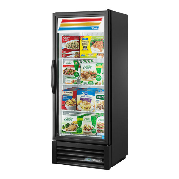 True Manufacturing GDM-12F-HC~TSL01 24 7/8" Black Glass Door Merchandiser Freezer with LED Lighting