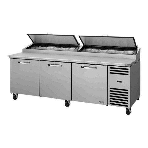 True Manufacturing TPP-AT2-93-HC~SPEC3 Spec Series 93 3/8" Refrigerated Pizza Prep Table with Three Doors
