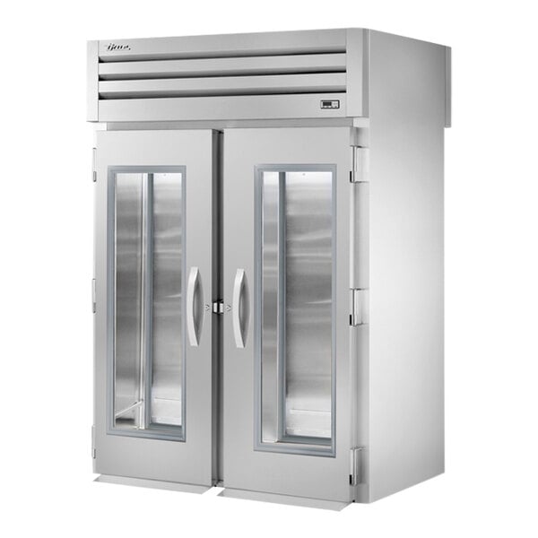 True Manufacturing STA2RRT-2G-2S Spec Series 68" Glass Front / Solid Back Door Roll-Through Refrigerator