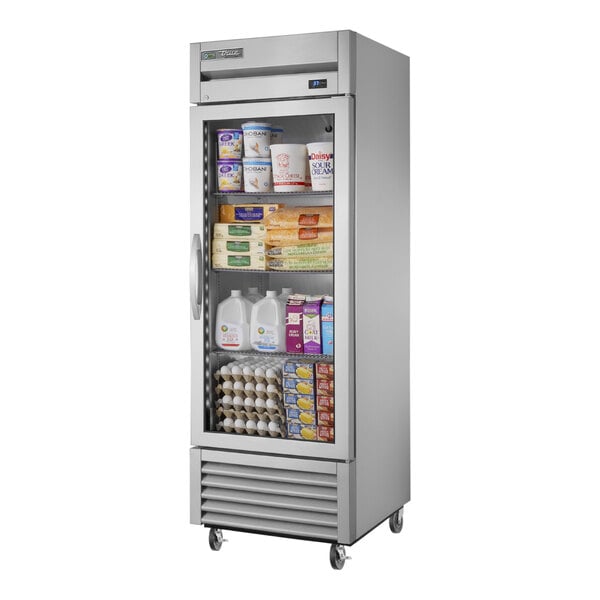 True Manufacturing TS-23G-HC~FGD01 27" Stainless Steel Glass Door Reach-In Refrigerator