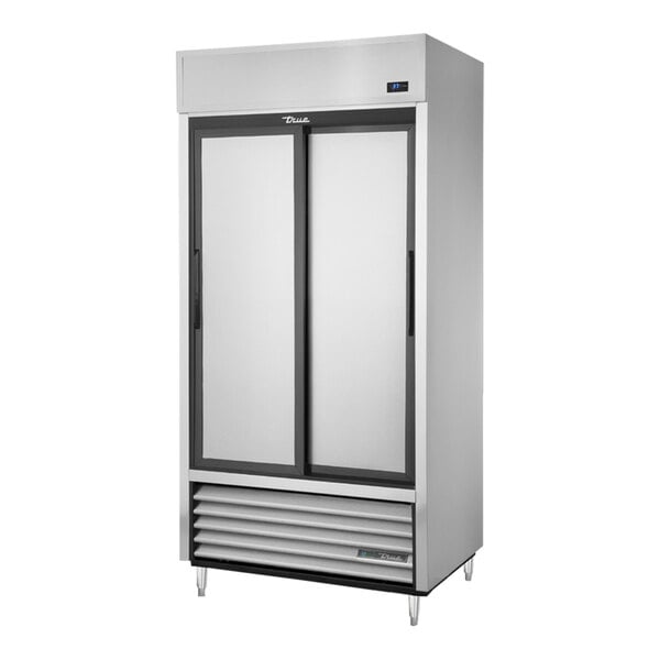 True Manufacturing TSD-33-HC 39 1/2" 2 Section Sliding Solid Door Reach-In Refrigerator