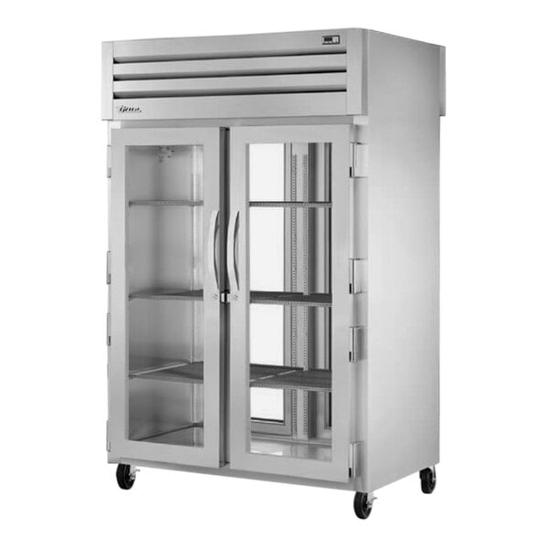 True Manufacturing STR2RPT-2G-2G-HC Spec Series 52 5/8" Glass Door Pass-Through Refrigerator