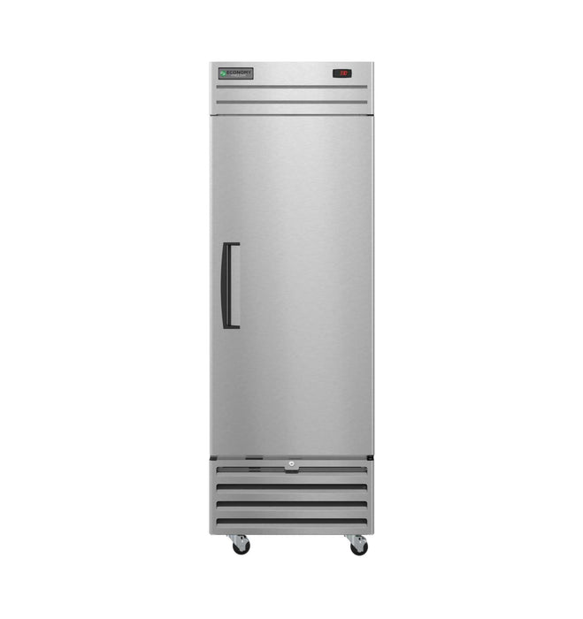 Single section upright freezer with full stainless door, Hoshizaki EF1A-FS.