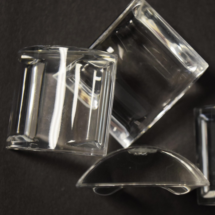 Crescent-shaped ice cubes from Hoshizaki KM-1601SAJ3 icemaker.