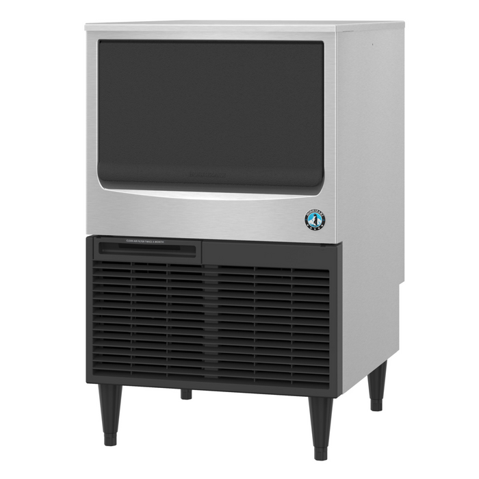 Hoshizaki KM-161BAJ Crescent Cuber Icemaker with built-in air-cooled storage bin.