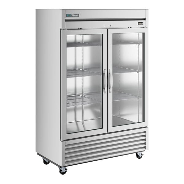 True Manufacturing T-49G-HC~FGD01 54 1/4" 2 Section Glass Door Reach-In Refrigerator with LED Lighting