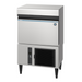 Hoshizaki IM-50BAA-Q sphere cube icemaker with built-in storage bin and stainless steel exterior.