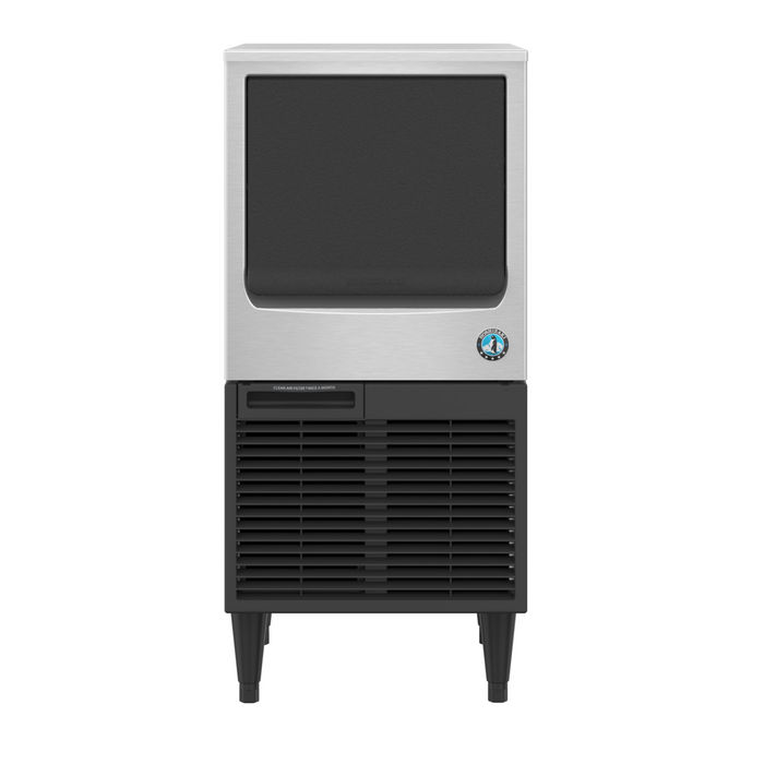 Hoshizaki KM-81BAJ crescent cuber icemaker with air-cooled system and built-in storage bin.
