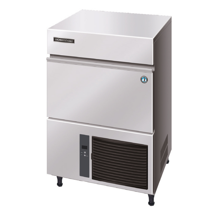 Hoshizaki IM-50BAA-Q Sphere Cube Icemaker with built-in storage bin, air-cooled, stainless steel exterior.