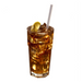 Hoshizaki KM-660MAJ air-cooled crescent cuber icemaker with glass of iced beverage.