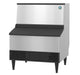 Hoshizaki KM-301BWJ Crescent Cuber Icemaker, Water-cooled with Built-in Storage Bin in stainless steel.