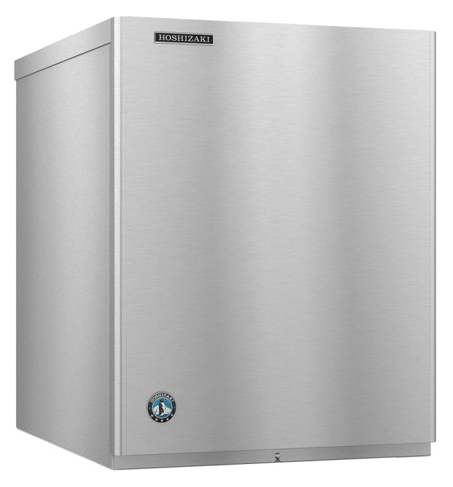 Hoshizaki KM-520MRJZ crescent cuber icemaker, stainless steel exterior, remote-cooled, commercial use.