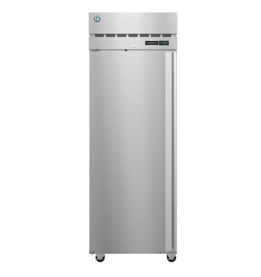 Hoshizaki R1A-FSL upright refrigerator with full stainless door and lock.